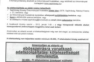 Ebösszeírási hirdetmény